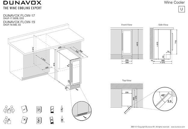 Встраиваемый винный шкаф Dunavox DAUF-17.58DC (preview 2)