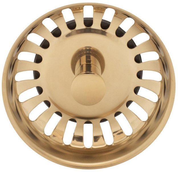 Металлическая горловина с ситечком для вставки Bone Crusher LB9143+LB9138 матовое золото (preview 2)