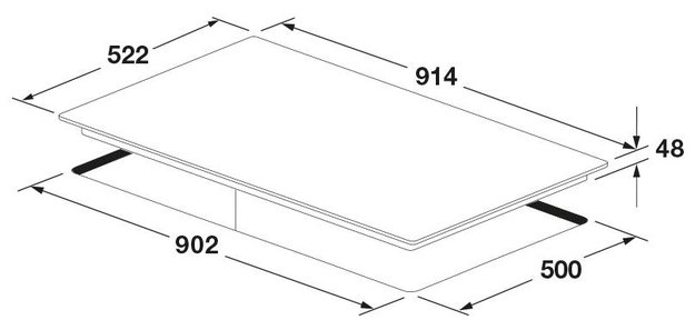 Варочная панель Fulgor Milano FCLH 9008 ID WT BK (фото 7) Варочная панель Fulgor Milano FCLH 9008 ID WT BK (preview 7)