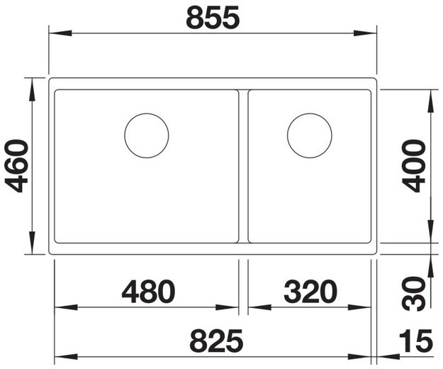 Мойка BLANCO SUBLINE 480/320-U Silgranit кофе (preview 3)