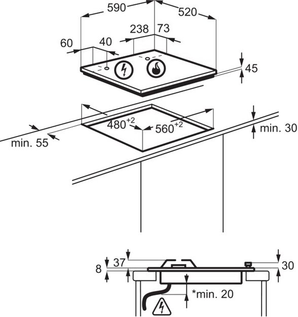 Варочная панель Electrolux KGG64362S (фото 6) Варочная панель Electrolux KGG64362S (preview 6)