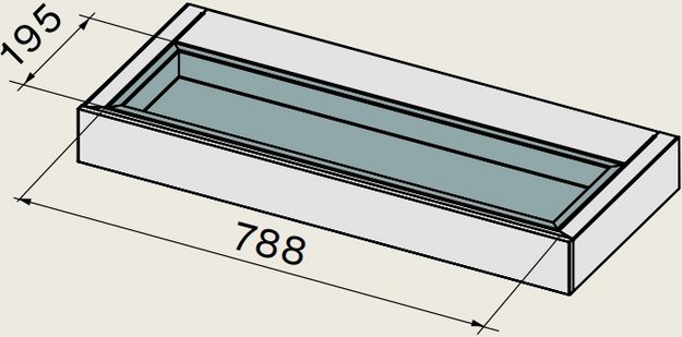 Ёмкость для растений Falmec для полки 90 см KACL.458#3F (preview 1)