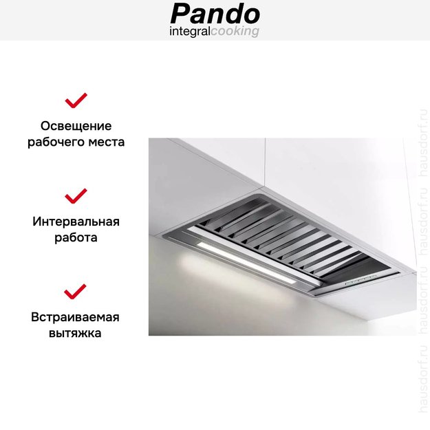 Встраиваемая вытяжка Pando PRO/52 INOX V.1050 SEC PLUS (фото 6) Встраиваемая вытяжка Pando PRO/52 INOX V.1050 SEC PLUS (preview 6)