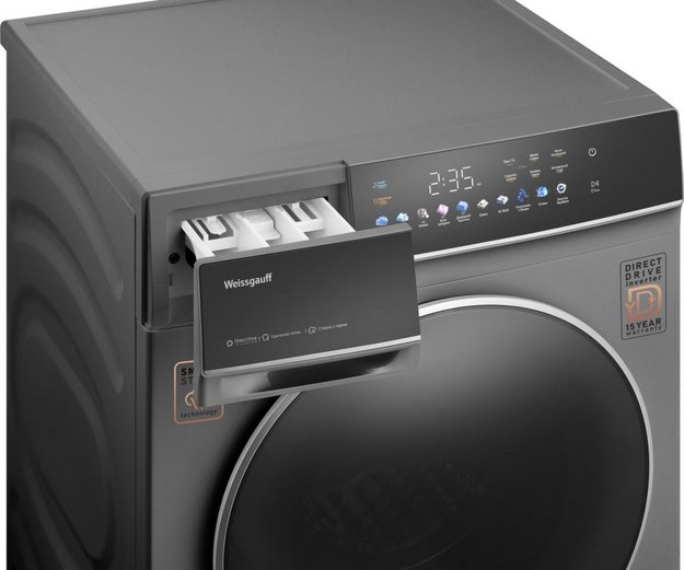 Стиральная машина Weissgauff WMD 62210 Direct Drive Touch Inverter Steam Grey (preview 7)