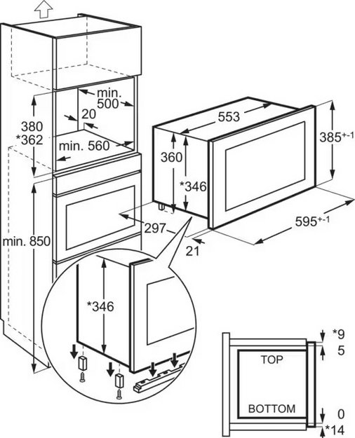 Встраиваемая микроволновая печь AEG OS5MG20EB (preview 5)