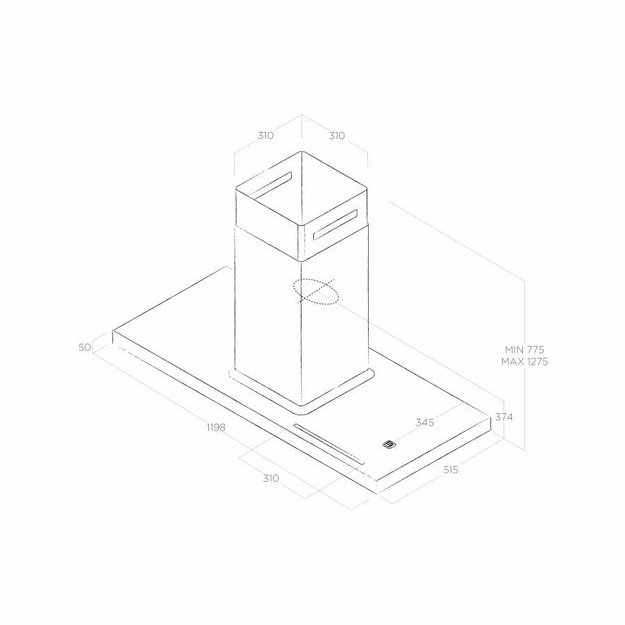 Вытяжка Elica Био Остров Белый и Дуб с аспирацией 120х53 (Bio Island WH/A/120X53 Rovere) (preview 9)