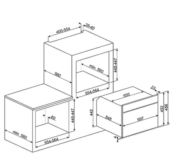 Духовой шкаф комбинированный с микроволновой печью Smeg SF4920MCX1 (фото 6) Духовой шкаф комбинированный с микроволновой печью Smeg SF4920MCX1 (preview 6)