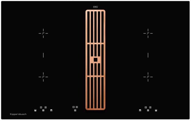 Индукционная варочная панель с вытяжкой Kuppersbusch KMI 8500.0 SR Copper (preview 1)