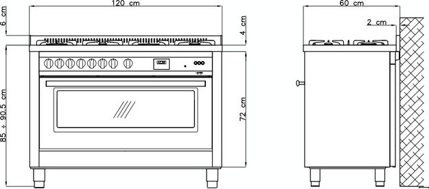 Варочный центр Lofra PNMG126GVGT/2Ci (фото 5) Варочный центр Lofra PNMG126GVGT/2Ci (preview 5)