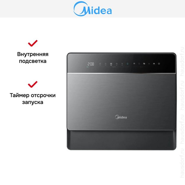 Компактная посудомоечная машина Midea MCFD55S550Bi (preview 12)