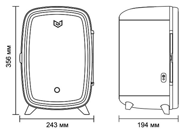 Холодильник для косметики и напитков Meyvel MB-06C2W (preview 5)