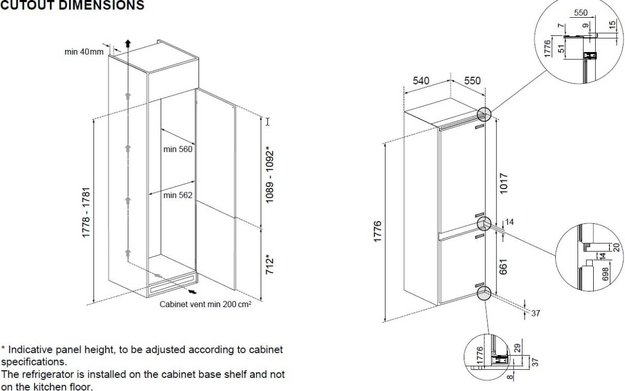 Встраиваемый холодильник Bertazzoni REF603BBNPTC (preview 5)
