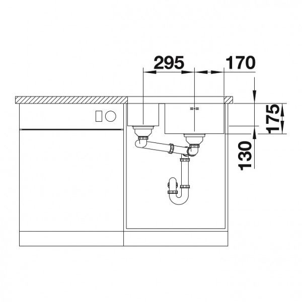 Мойка Blanco SUPRA 340/180-U клапан-автомат, чаша справа полированная нержавеющая сталь (фото 5) Мойка Blanco SUPRA 340/180-U клапан-автомат, чаша справа полированная нержавеющая сталь (preview 5)