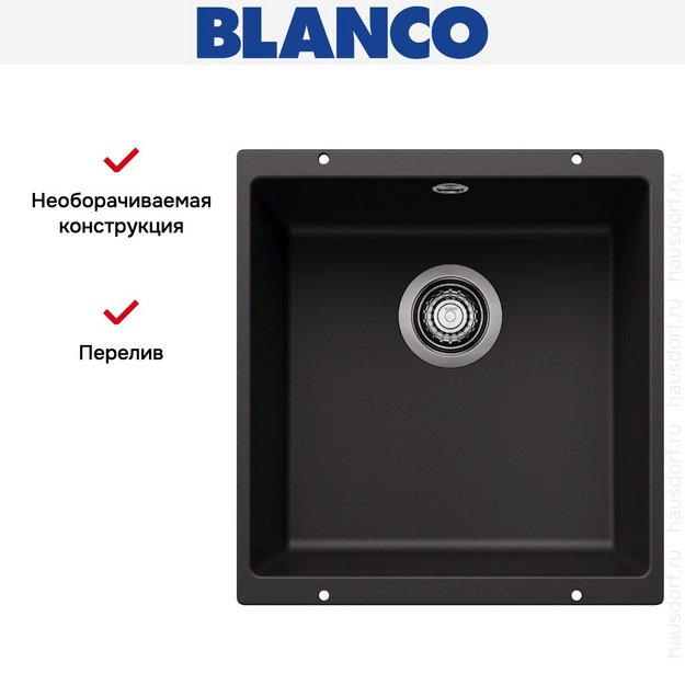 Мойка Blanco ROTAN 400-U Silgranit черный (preview 7)