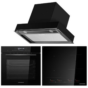 Kuppersberg (варочная панель ICI 616 + духовой шкаф HT 613 Black + вытяжка NANCY 60 Black) фото в Казани и Татарстане