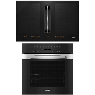 Miele (варочная панель с вытяжкой KMDA 7634 FL + духовой шкаф H 7464 BP EDST/CLST) фото в Казани и Татарстане