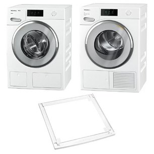 Miele White Edition (стиральная машина WWV980WPS + сушильная машина TWV780WP + монтажный элемент WTV502) фото в Казани и Татарстане Miele White Edition (стиральная машина WWV980WPS + сушильная машина TWV780WP + монтажный элемент WTV502) фото в Казани и Татарстане