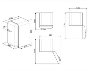 Холодильник Смег FAB10RRD2 фото 3 в Казани и Татарстане Холодильник Smeg FAB10RRD2 фото 3 в Казани и Татарстане