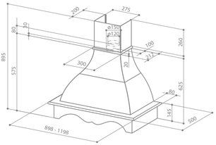 Вытяжка Faber WEST 90 WH SC H-EP корпус белый фото 3 в Казани и Татарстане
