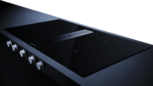 Индукционная варочная поверхность с вытяжкой Kuppersbusch с ручками из нержавеющей стали KMI 9850.1 SR-E Stainless steel фото 3 в Казани и Татарстане