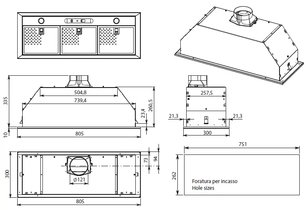 Вытяжка Falmec AirMec Built In 70 ix (600) фото 2 в Казани и Татарстане