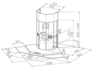 Вытяжка Faber Premio Angolo/SP EG8 X/V A100 фото 3 в Казани и Татарстане