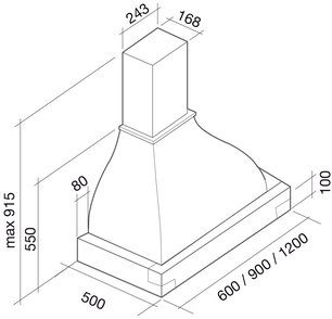 Вытяжка Falmec Iris Gardenia 120 (600) S дуб фото 4 в Казани и Татарстане