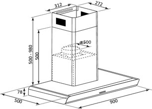 Настенная вытяжка Brandt BHB6902X фото 4 в Казани и Татарстане