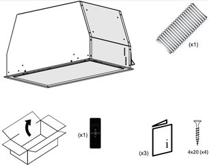 Встраиваемая вытяжка Pando NCR/52 INOX-CR.NEGRO V.850 SEC фото 4 в Казани и Татарстане