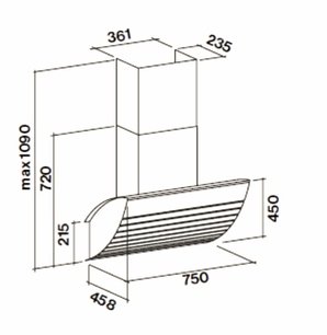Вытяжка Falmec Shark 75 White фото 2 в Казани и Татарстане