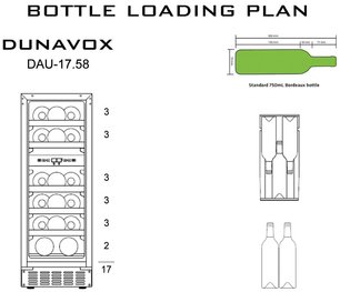 Винный шкаф Дунавокс DAU-17.58DB фото 4 в Казани и Татарстане Винный шкаф Dunavox DAU-17.58DB фото 4 в Казани и Татарстане
