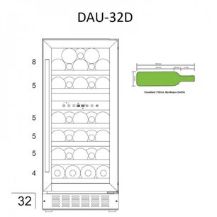 Винный шкаф Дунавокс DAU-32.78DW фото 3 в Казани и Татарстане Винный шкаф Dunavox DAU-32.78DW фото 3 в Казани и Татарстане