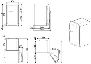 Холодильник Смег FAB10LWH2 фото 3 в Казани и Татарстане Холодильник Smeg FAB10LWH2 фото 3 в Казани и Татарстане