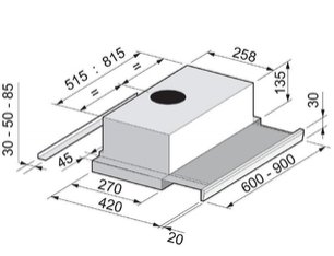 Встраиваемая вытяжка Falmec Slim 60 X фото 3 в Казани и Татарстане