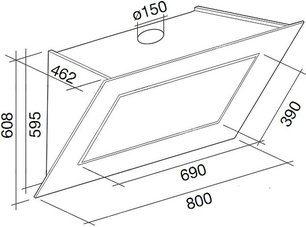 Вытяжка Falmec Quasar 80 Vetro (800) stec white фото 3 в Казани и Татарстане