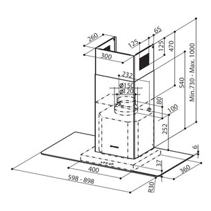 Вытяжка Фабер Side BRS X/V A90 фото 2 в Казани и Татарстане Вытяжка Faber Side BRS X/V A90 фото 2 в Казани и Татарстане