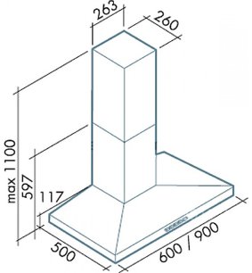 Вытяжка Falmec Vulcano 60 ix (450) фото 2 в Казани и Татарстане