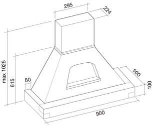 Вытяжка Falmec Melissa Gardenia 90 (600) S орех фото 3 в Казани и Татарстане