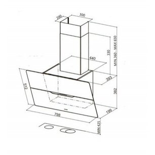 Вытяжка Фабер JOLIE BK A80 фото 4 в Казани и Татарстане Вытяжка Faber JOLIE BK A80 фото 4 в Казани и Татарстане