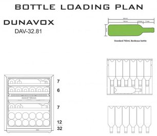 Винный шкаф Дунавокс DAV-32.81DSS.TO фото 4 в Казани и Татарстане Винный шкаф Dunavox DAV-32.81DSS.TO фото 4 в Казани и Татарстане