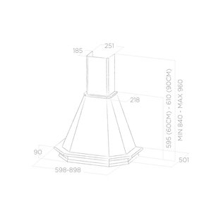 Вытяжка ELICA EMERALD WH/A/60 FRASSINO фото 4 в Казани и Татарстане