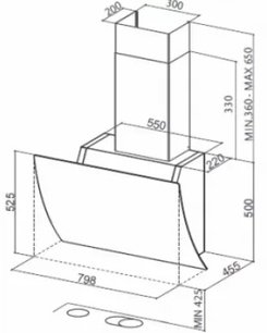 Вытяжка Фабер VERSUS BK A80 фото 3 в Казани и Татарстане Вытяжка Faber VERSUS BK A80 фото 3 в Казани и Татарстане