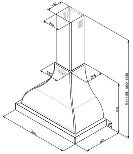 Вытяжка Smeg KCL900PO фото 3 в Казани и Татарстане