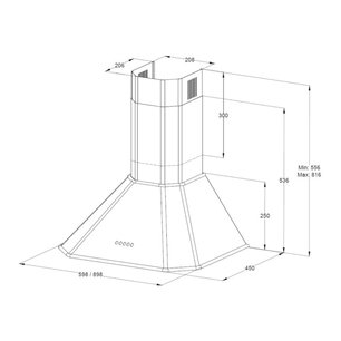 Купольная вытяжка Korting KHC 6839 IX фото 3 в Казани и Татарстане