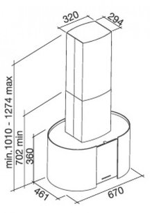 Вытяжка Falmec Mirabilia Isola 67 Cometa Vetro (800) ECP фото 2 в Казани и Татарстане