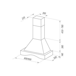 Кухонная вытяжка MAUNFELD Gretta Novas C 90 бежевый фото 2 в Казани и Татарстане