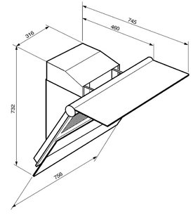 Вытяжка Smeg KTS75SE2 фото 3 в Казани и Татарстане