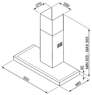 Вытяжка Smeg KSE91X-1 фото 2 в Казани и Татарстане