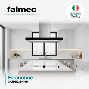 Вытяжка Falmec Luce 90 Glass Black wall фото 4 в Казани и Татарстане