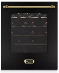 Встраиваемый винный шкаф Lofra ZBRNM36T BRASS две зоны фото в Казани и Татарстане